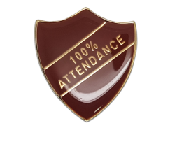 100% Attendance Shield Badge 27