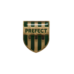 Striped Enamelled Prefect Shield Badge 8