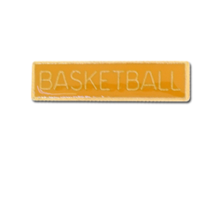 Basketball Small Bar Badge 25