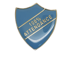 100% Attendance Shield Badge 23