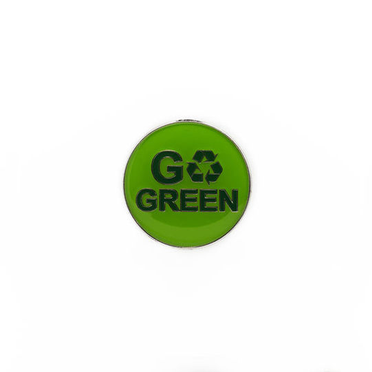Go Green Recycle Enamelled Badge 1