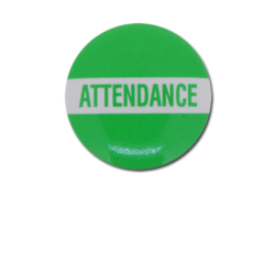 Attendance Plastic Button Badge 8