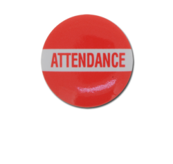 Attendance Plastic Button Badge 5