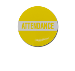 Attendance Plastic Button Badge 6