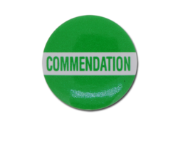 Commendation Plastic Button Badge 8