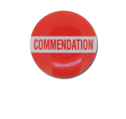 Commendation Plastic Button Badge 5