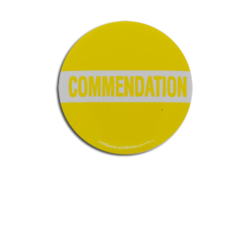 Commendation Plastic Button Badge 6