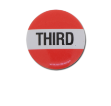 Third Plastic Button Badge