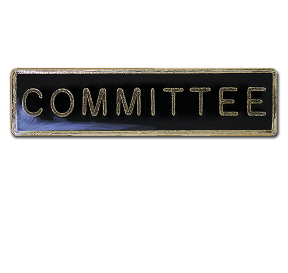 Committee Squared Edge Bar Badge 10