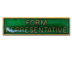 Form Representative Squared Edge Bar Badge 18