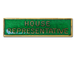 House Representative Squared Edge Bar Badge 18