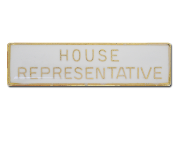 House Representative Squared Edge Bar Badge 6