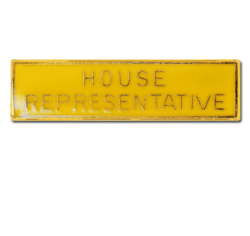 House Representative Squared Edge Bar Badge 16