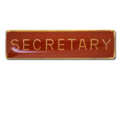 Secretary Squared Edge Bar Badge 27