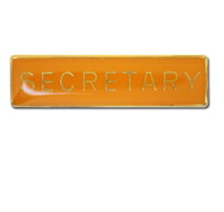 Secretary Squared Edge Bar Badge 25