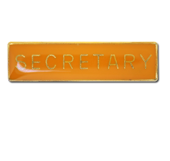 Secretary Squared Edge Bar Badge 11
