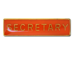 Secretary Squared Edge Bar Badge 22