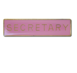 Secretary Squared Edge Bar Badge 21