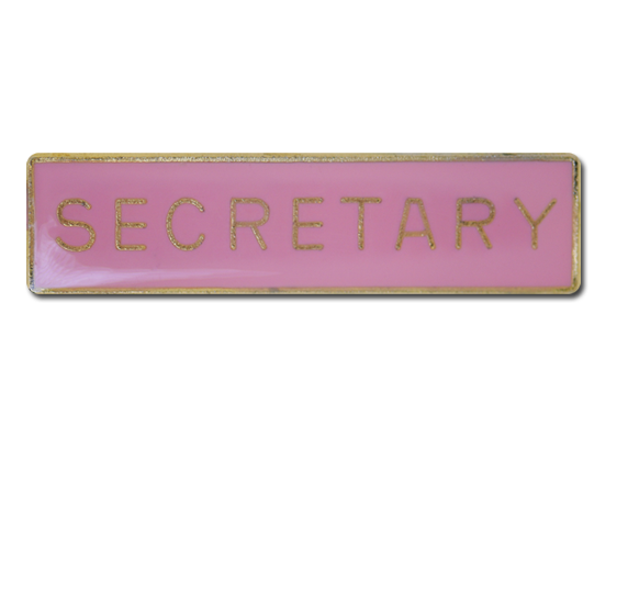 Secretary Squared Edge Bar Badge 7
