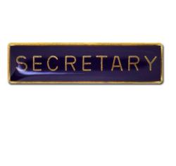 Secretary Squared Edge Bar Badge 19