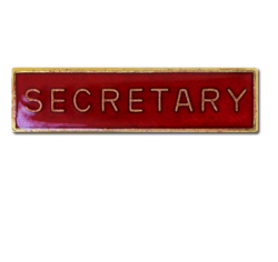 Secretary Squared Edge Bar Badge 15
