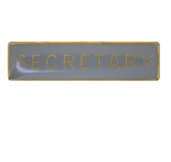 Secretary Squared Edge Bar Badge 26