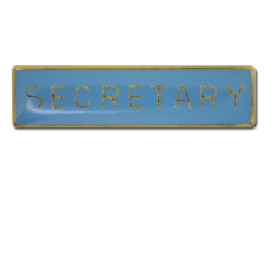 Secretary Squared Edge Bar Badge 23