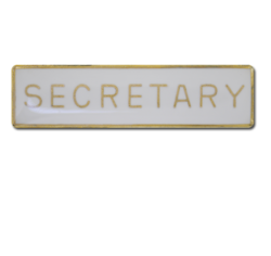 Secretary Squared Edge Bar Badge 20