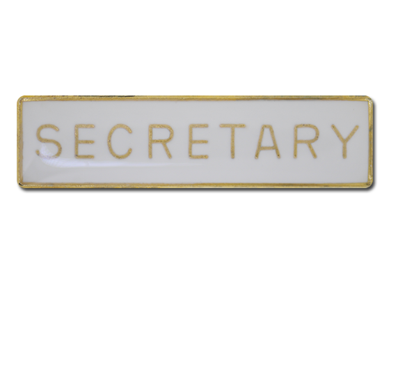 Secretary Squared Edge Bar Badge 6
