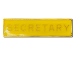 Secretary Squared Edge Bar Badge 16