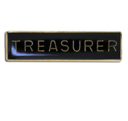 Treasurer Squared Edge Bar Badge 24