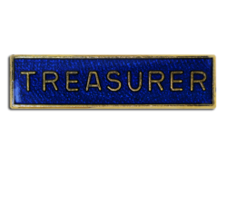 Treasurer Squared Edge Bar Badge 17