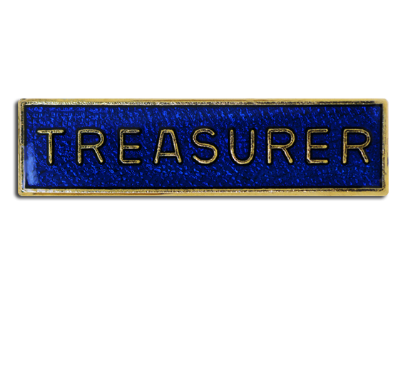 Treasurer Squared Edge Bar Badge 3