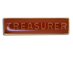 Treasurer Squared Edge Bar Badge 27
