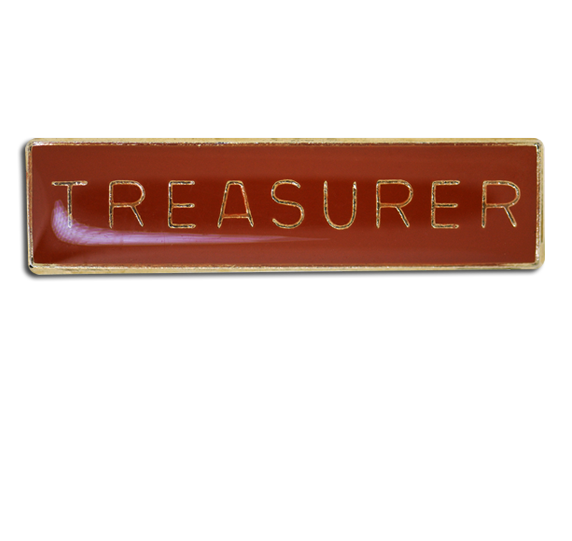 Treasurer Squared Edge Bar Badge 13