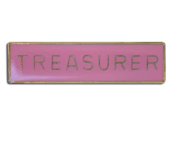 Treasurer Squared Edge Bar Badge 7