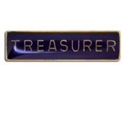 Treasurer Squared Edge Bar Badge 19