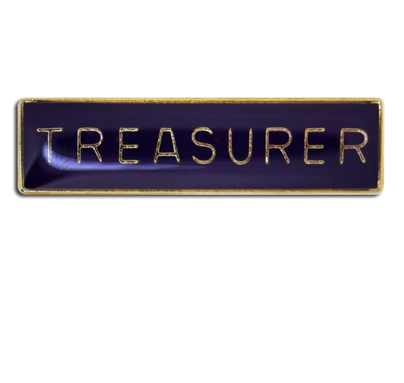 Treasurer Squared Edge Bar Badge 5