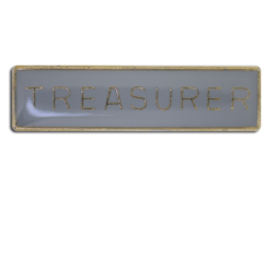 Treasurer Squared Edge Bar Badge 26