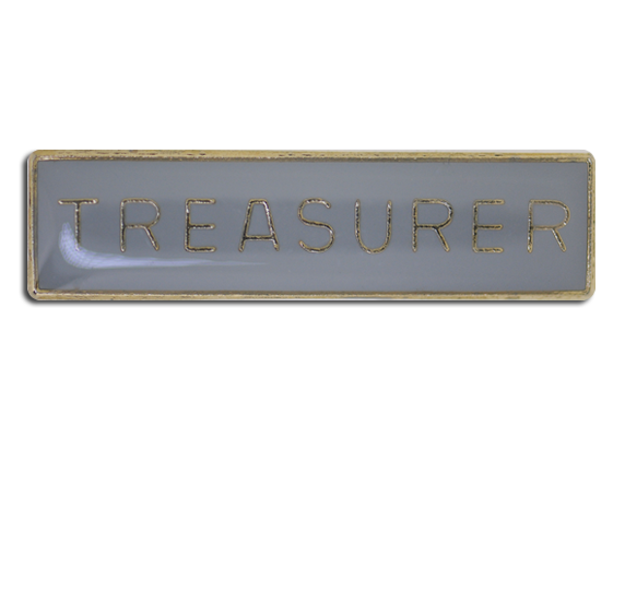 Treasurer Squared Edge Bar Badge 12