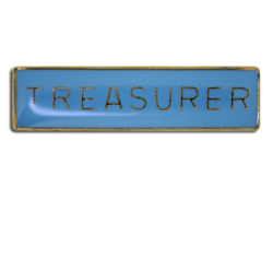 Treasurer Squared Edge Bar Badge 23