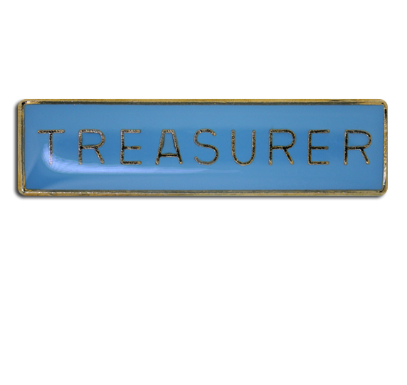 Treasurer Squared Edge Bar Badge 9