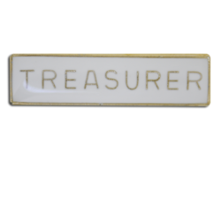 Treasurer Squared Edge Bar Badge 20