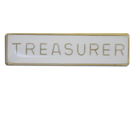 Treasurer Squared Edge Bar Badge 6