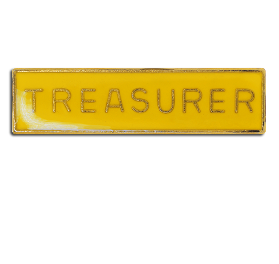 Treasurer Squared Edge Bar Badge 2