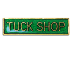 Tuck Shop Squared Edge Bar Badge 18