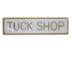 Tuck Shop Squared Edge Bar Badge 20