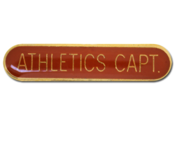 Athletics Captain Rounded Edge Bar Badge 27