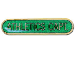 Athletics Captain Rounded Edge Bar Badge 18