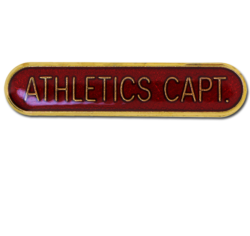 Athletics Captain Rounded Edge Bar Badge 15